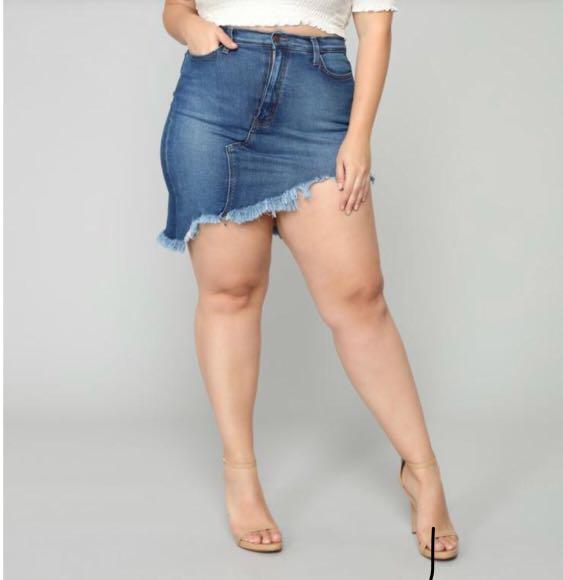Plus size fashion nova denim skirt Women s Fashion Bottoms Other Bottoms on Carousell