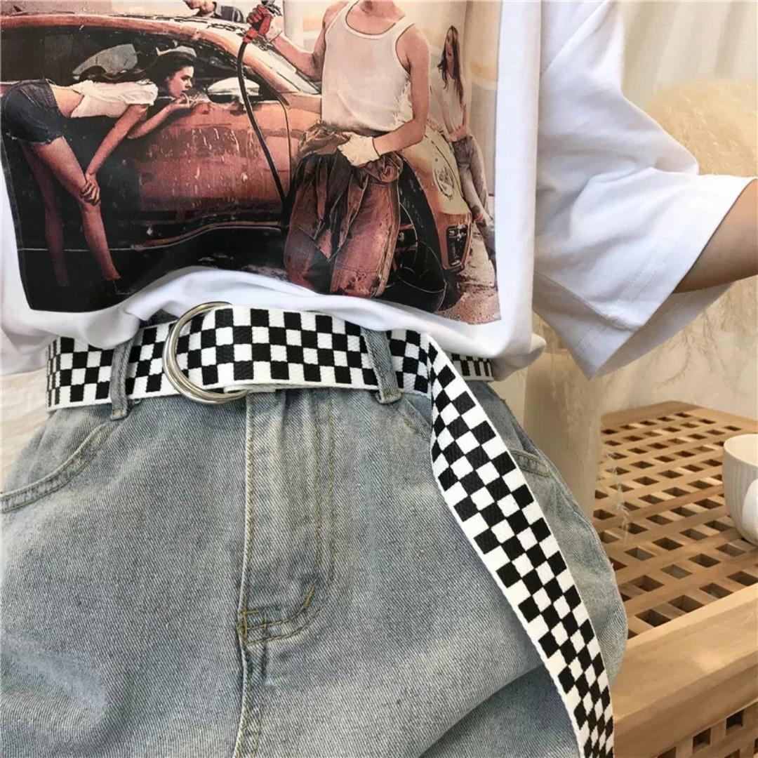 checkered belts