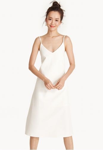 white thin strap dress