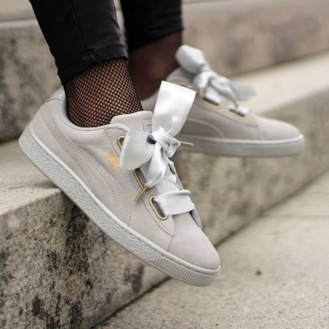 puma suede heart satin wn's