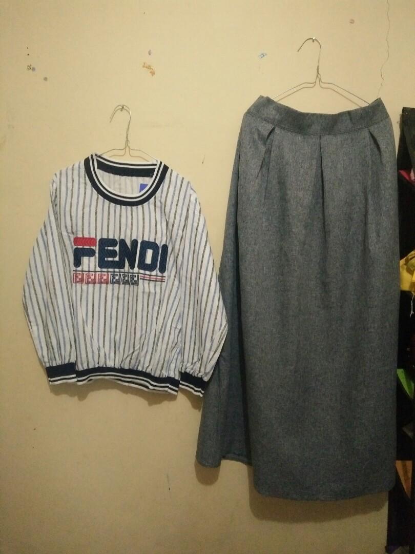 Setelan Rok Fendi Fesyen Wanita Muslim Fashion Two Piece di Carousell
