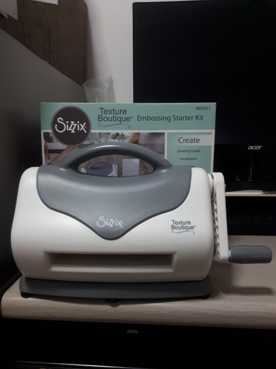 Sizzix Texture Boutique Embossing Starter Kit, Hobbies & Toys