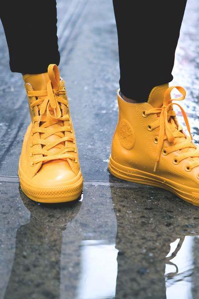 yellow mustard sneakers