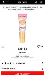 Too faced primed and peach primer
