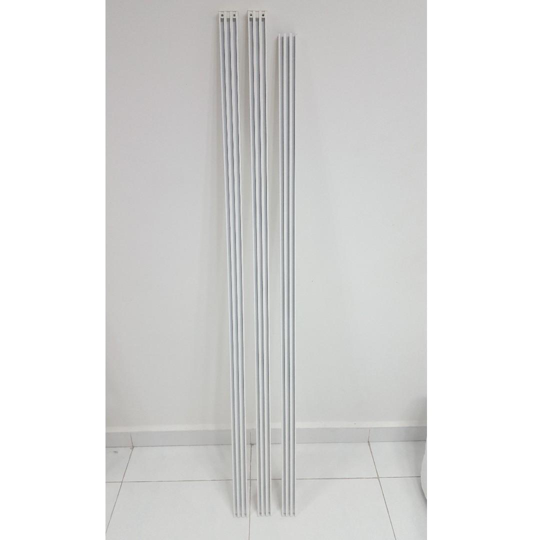 2x Ikea Vidga Triple Curtain Rail Track Free Accessories And Extra