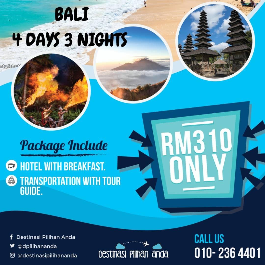 4 Hari 3 Malam Pakej Percutian Ke Bali On Carousell