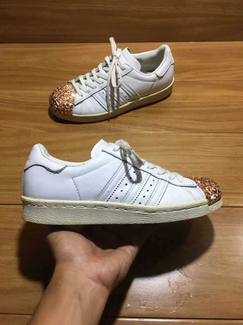 superstar 80s metal toe white/white/copper