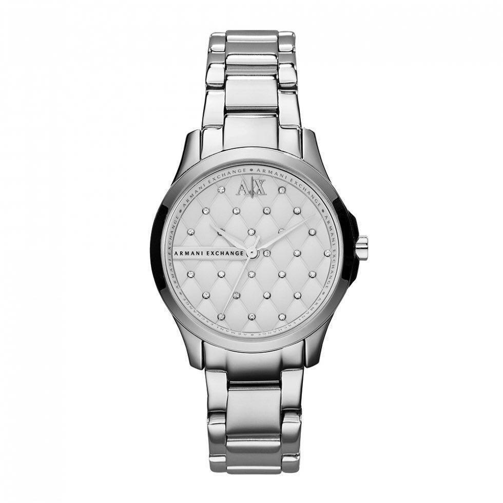 armani exchange silver womens watch