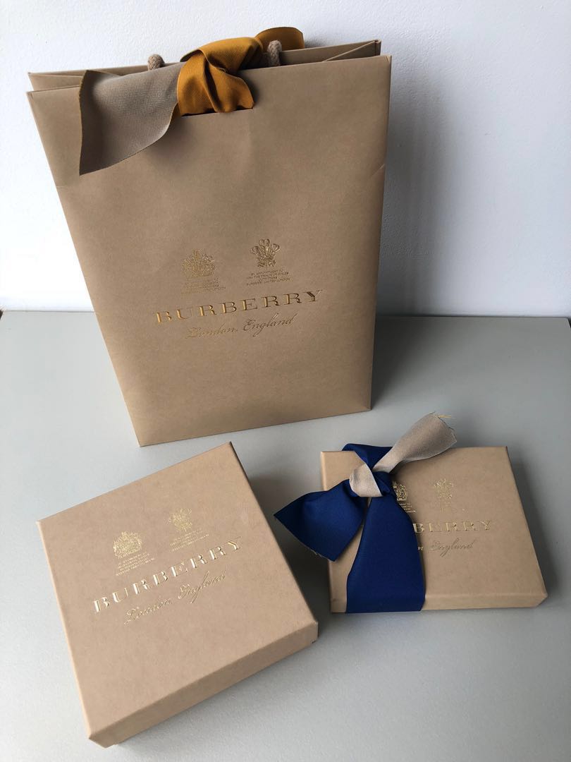 Authentic Burberry Box and Paper Bag 