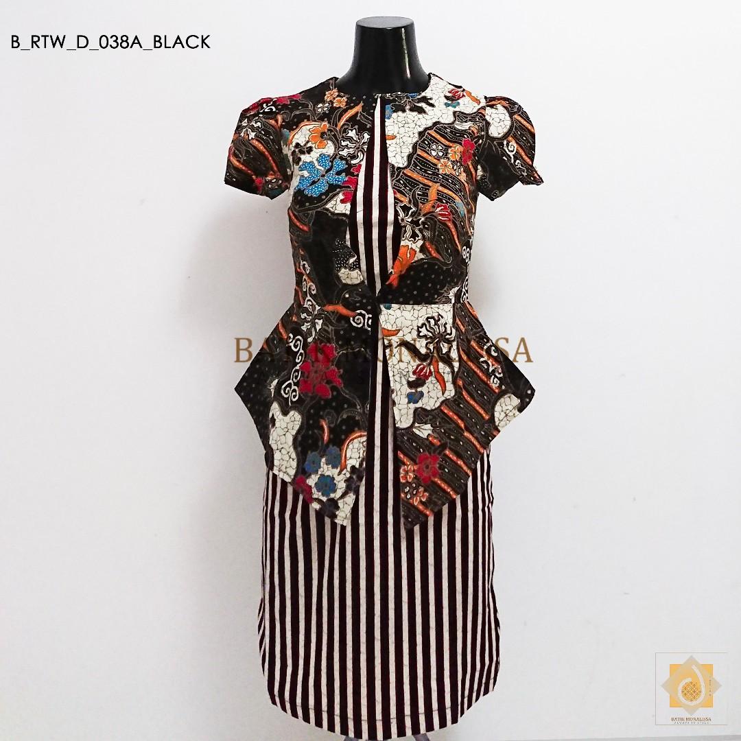 Batik Office Dress In Black Women S Fashion Clothes Dresses Skirts On Carousell