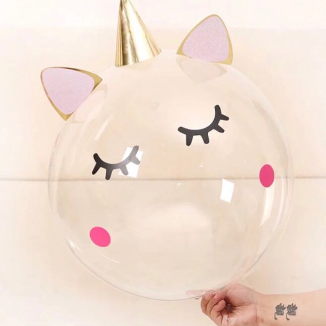 Big Fat Unicorn Transparent Balloon Design Craft Others On