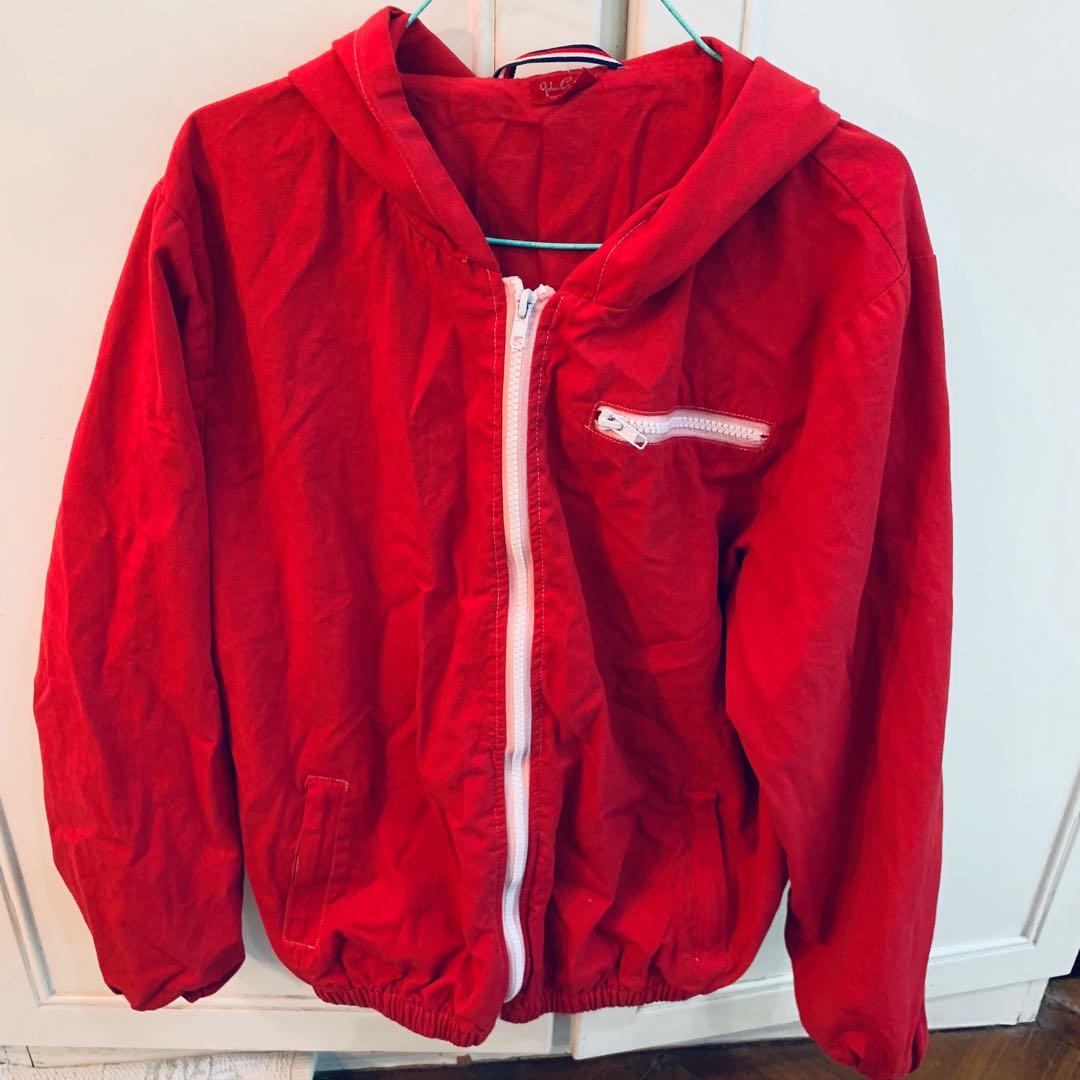 BN brandy Melville red krissy zip up Jacket authentic Women s Fashion Coats Jackets and Outerwear on Carousell