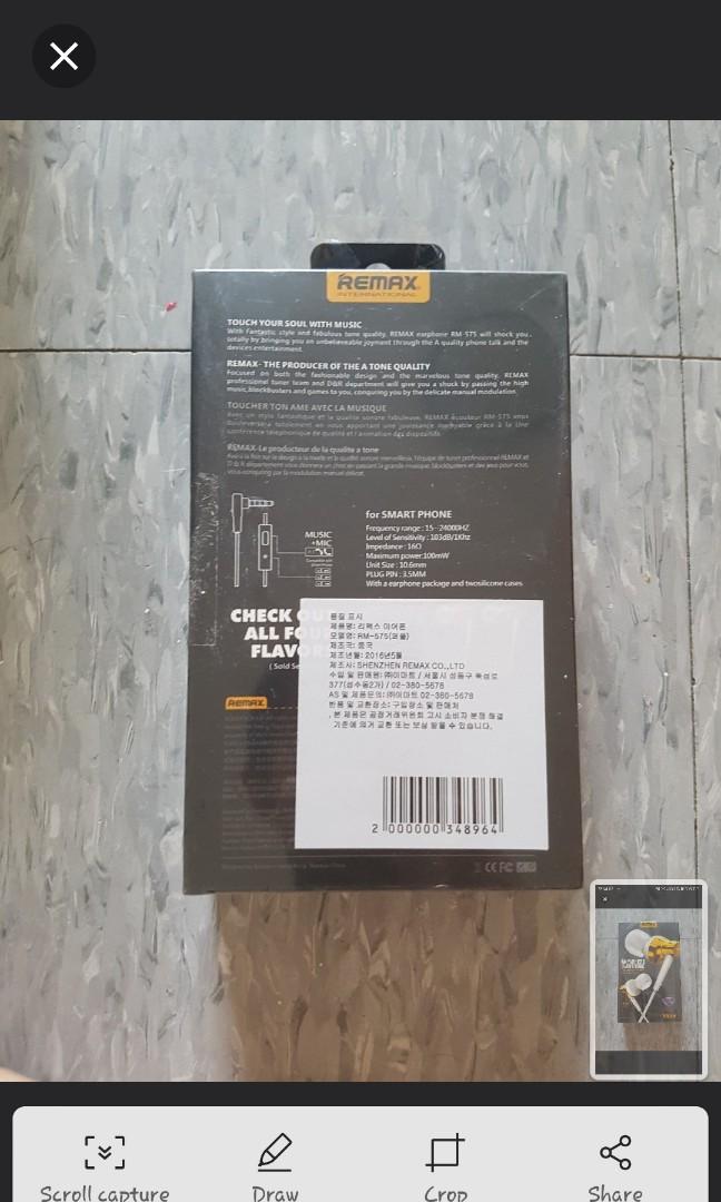 Brand New REMAX RM-575 Earpiece, Audio, Earphones on Carousell