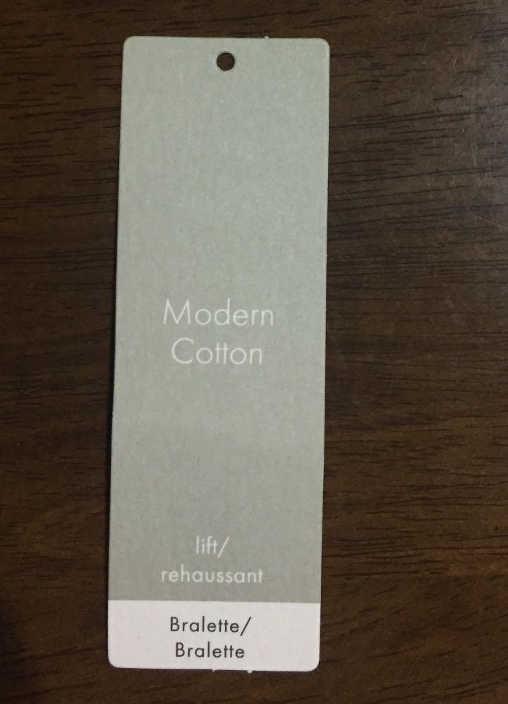 Modern Cotton Bralette Lift White