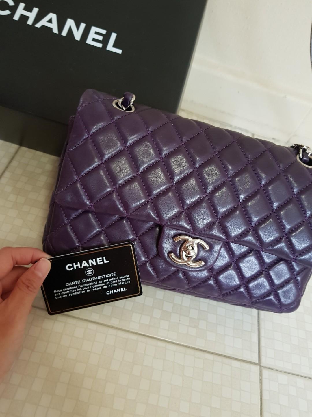 Chanel  flap bag in purple limited edition color, Luxury, Bags &  Wallets on Carousell
