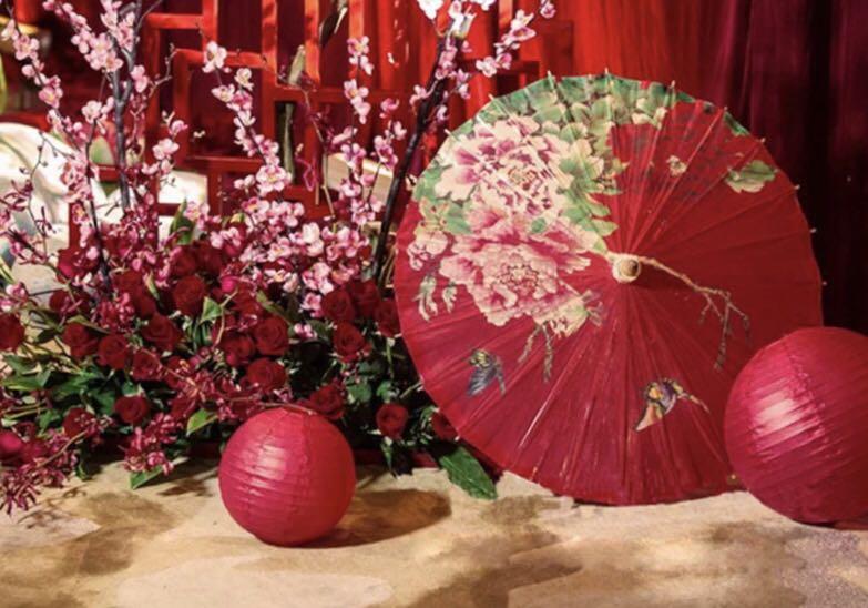 CHINESE CLASSIC OIL Paper Umbrella Parasol White Wedding Roamntic Decor  Prop £8.34 - PicClick UK