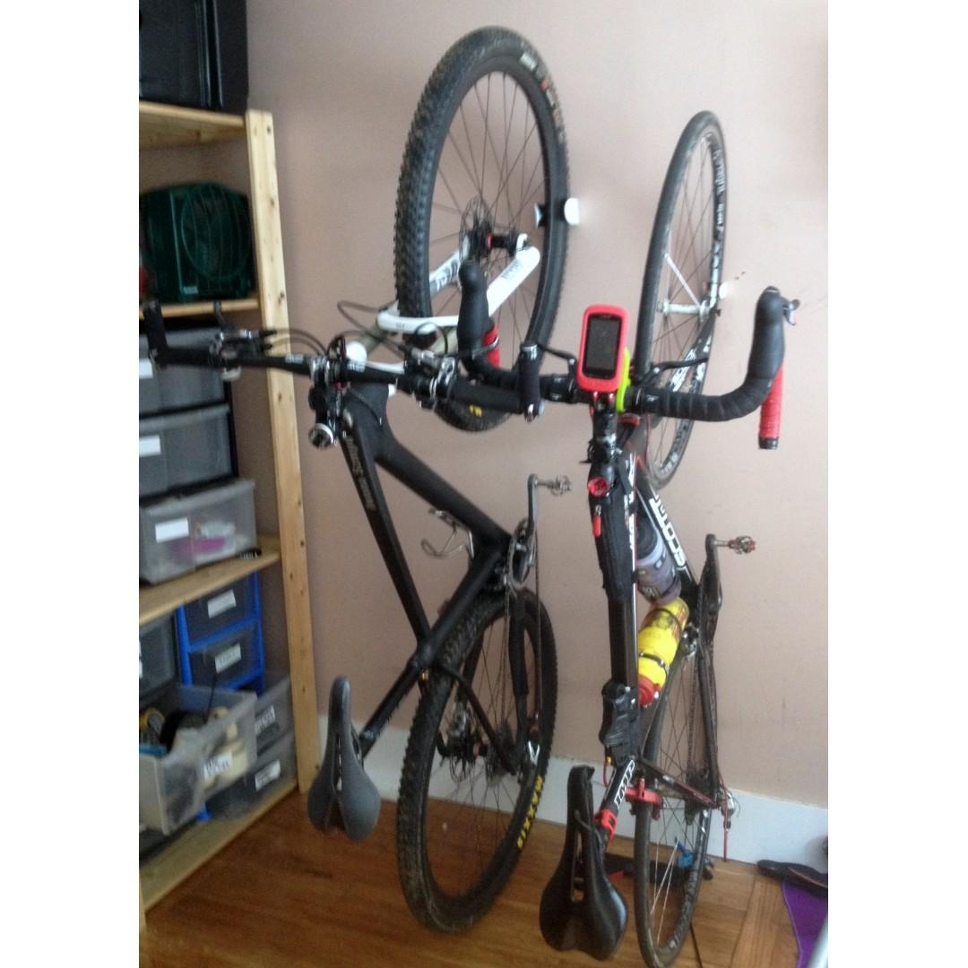 Garage CLUG Bike Clip or Outdoor Cycle Stand and Mount Bicycle Rack Storage System for Home 