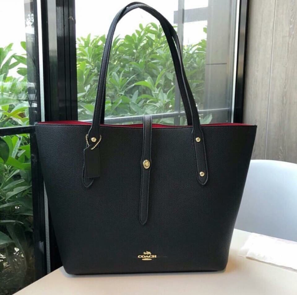 black coach market tote