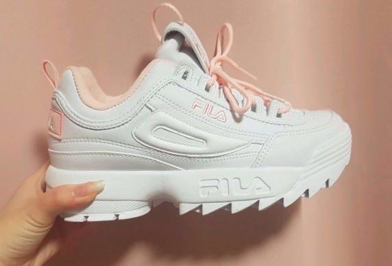 women's fila disruptor 2 pink and white