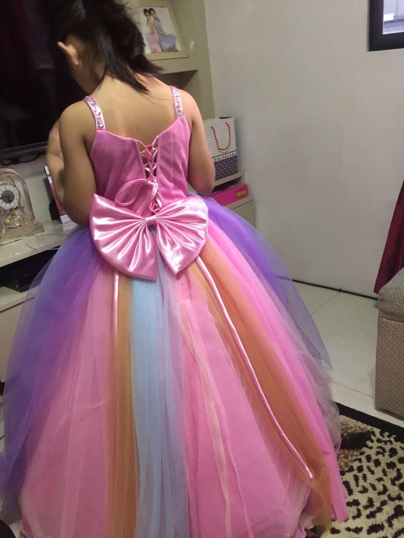 unicorn gown for 7th birthday