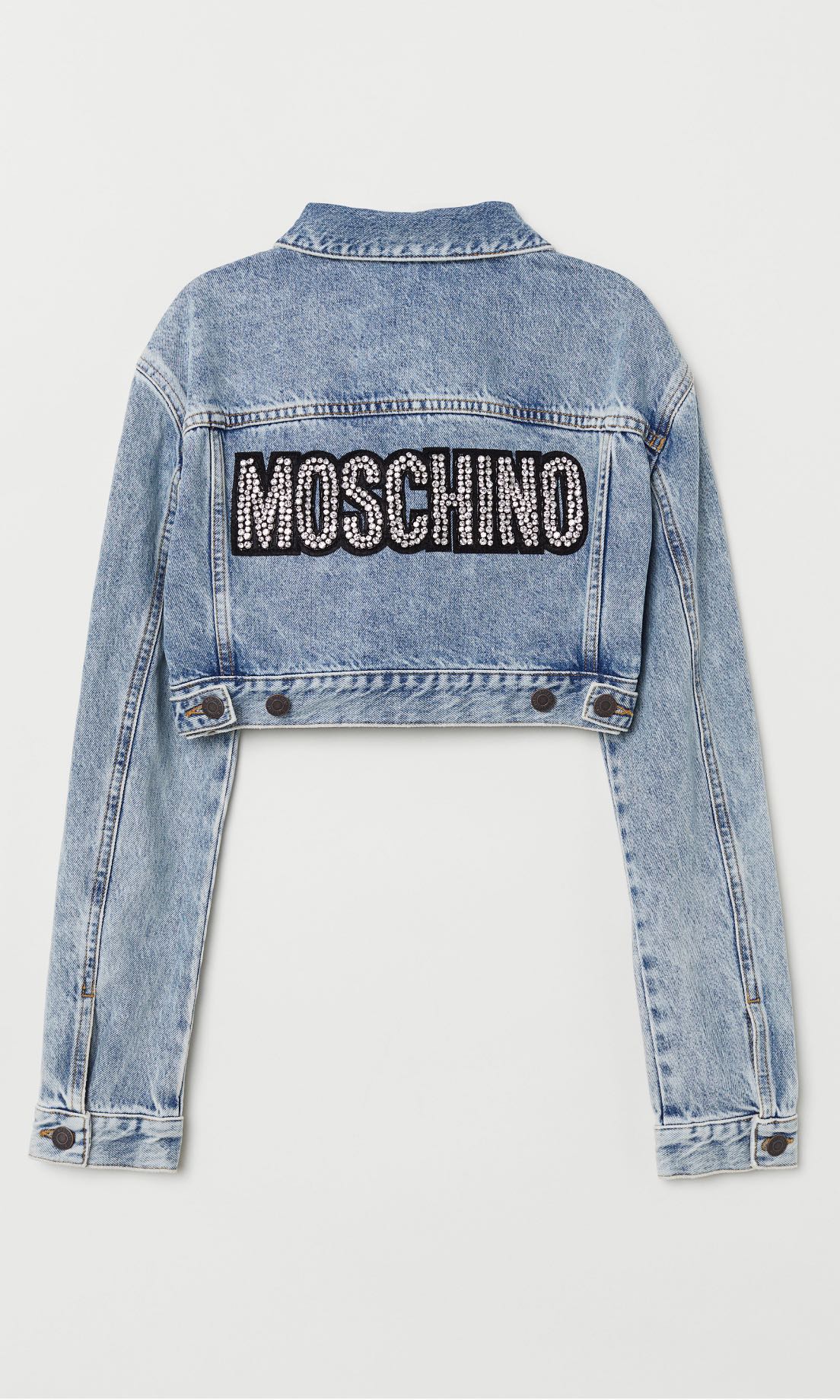 moschino cropped denim jacket