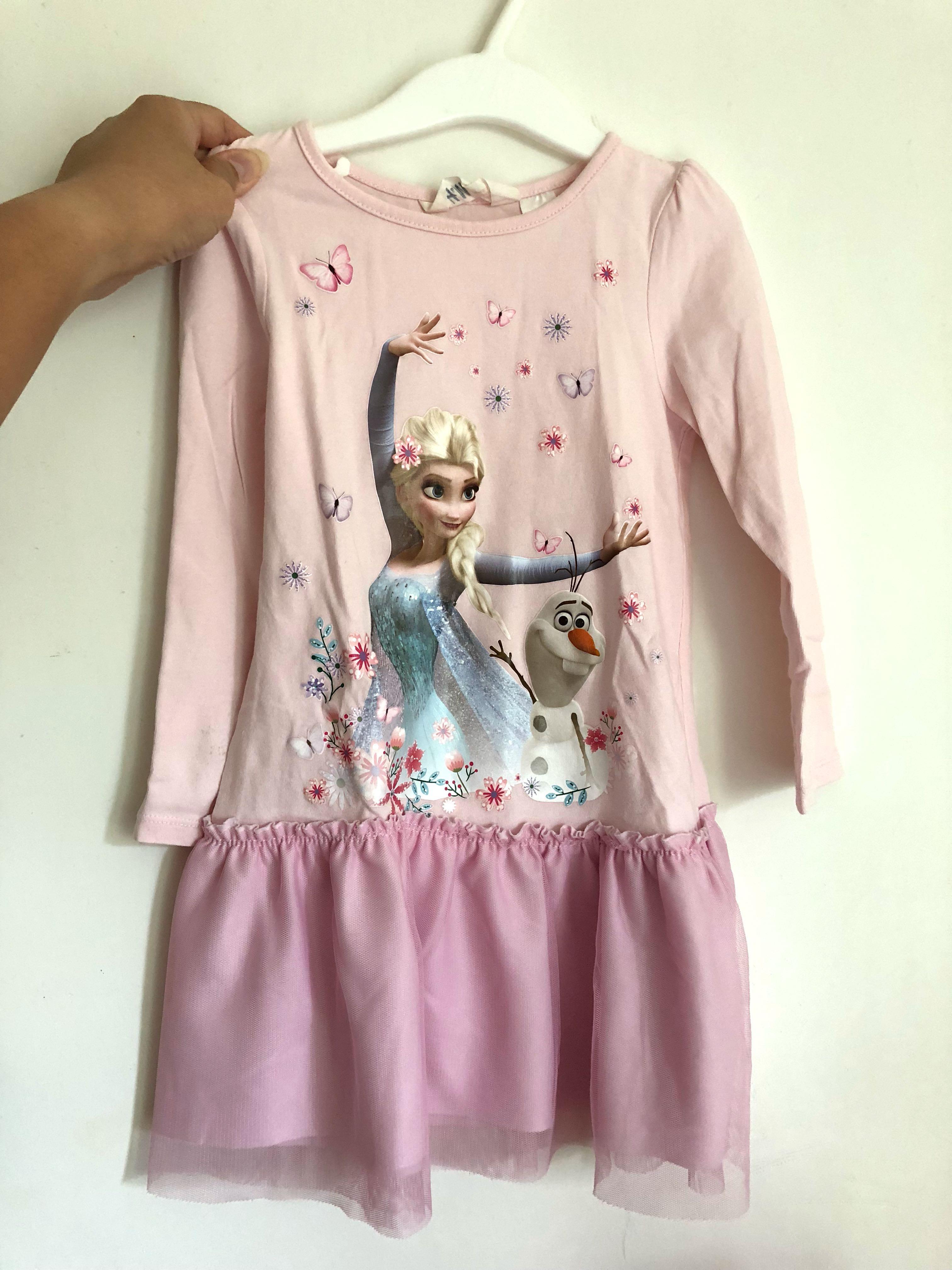 H M Pink Elsa Dress 愛莎魔雪奇緣粉紅色睡裙 兒童 孕婦用品 嬰兒及小童流行時尚 Carousell