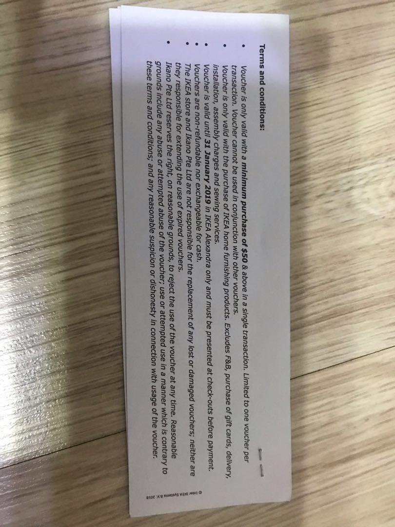 Ikea Alexandra Voucher 10 (with 50 spend) exp 31 Jan 2019, Furniture