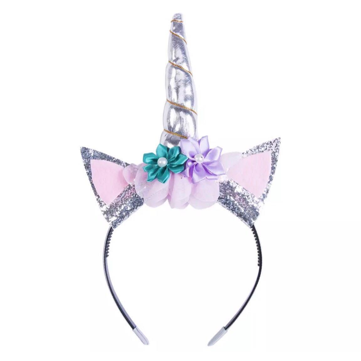 Instock Unicorn Hairband In Silver Babies Kids Girls