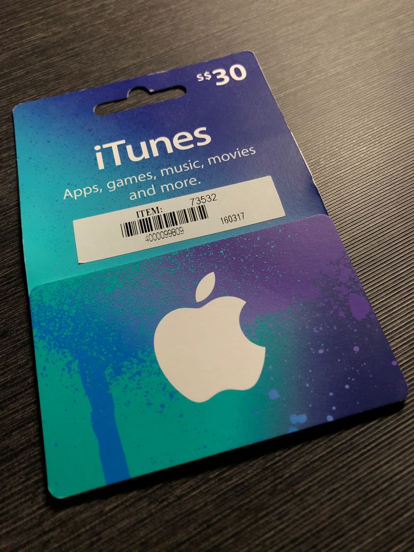 iTunes Gift Card $30, Tickets & Vouchers, Vouchers on Carousell