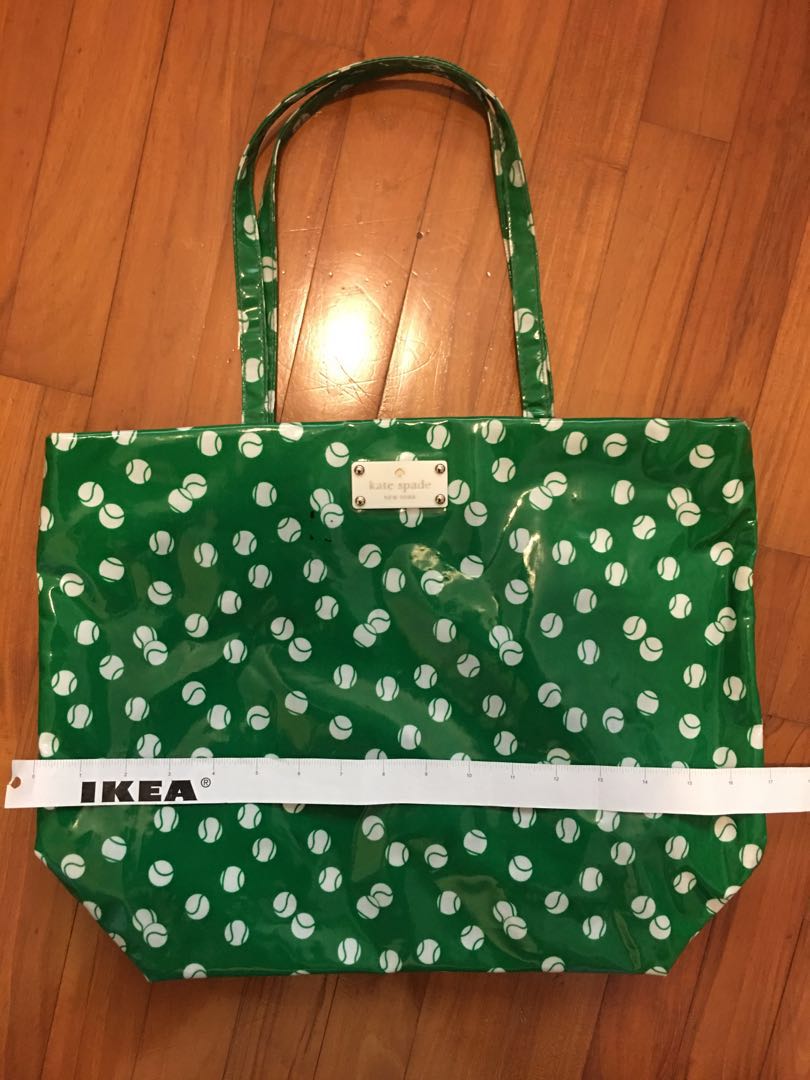Kate Spade Tote Bag Green Tennis Balls, Women's Fashion, Bags
