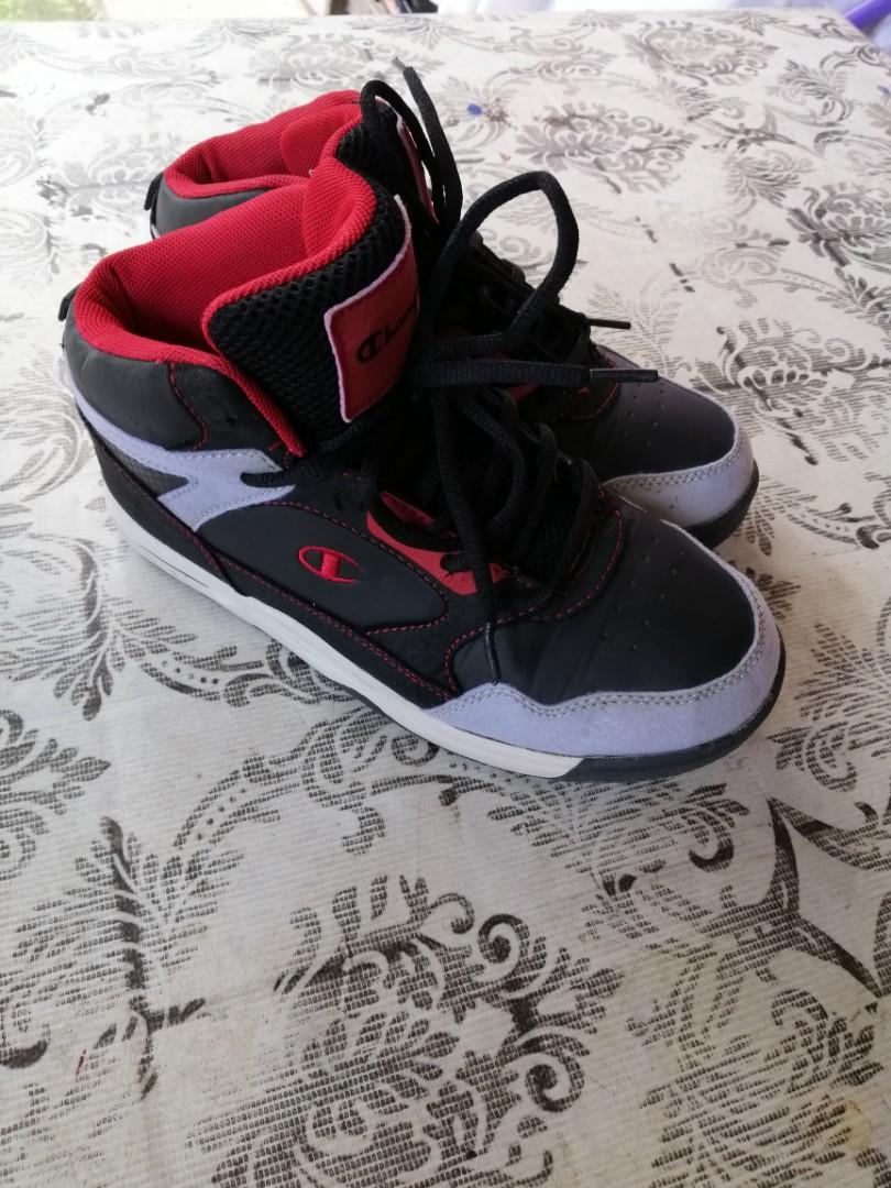 Kids red and black Rubber Shoes Champion