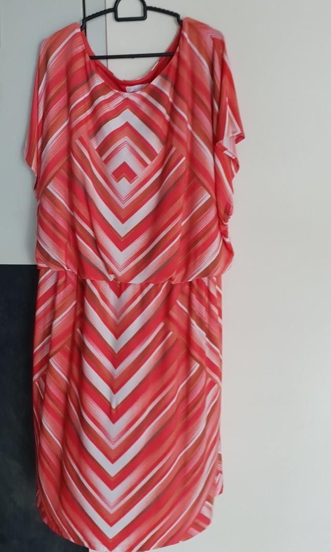 Plus Size London Times Dress Midi Us20 Uk24 Women S Fashion