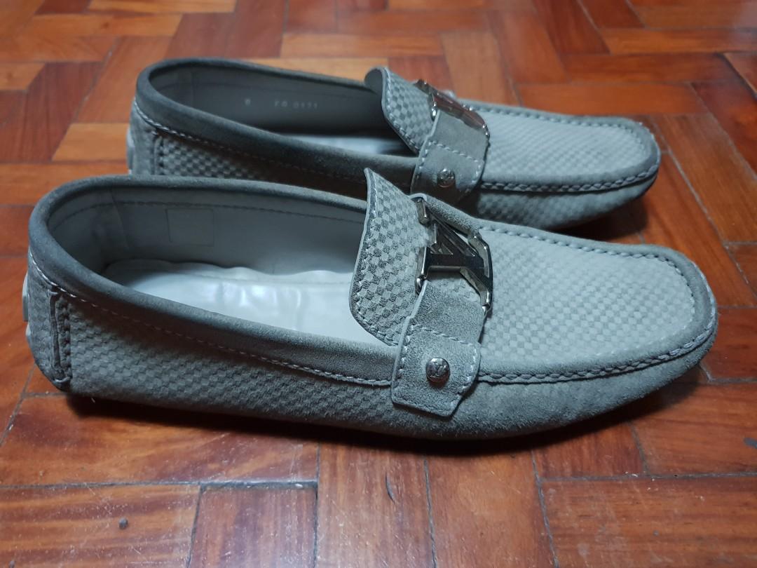 Louis Vuitton Grey Suede Monte Carlo Loafers Size 41 Louis Vuitton