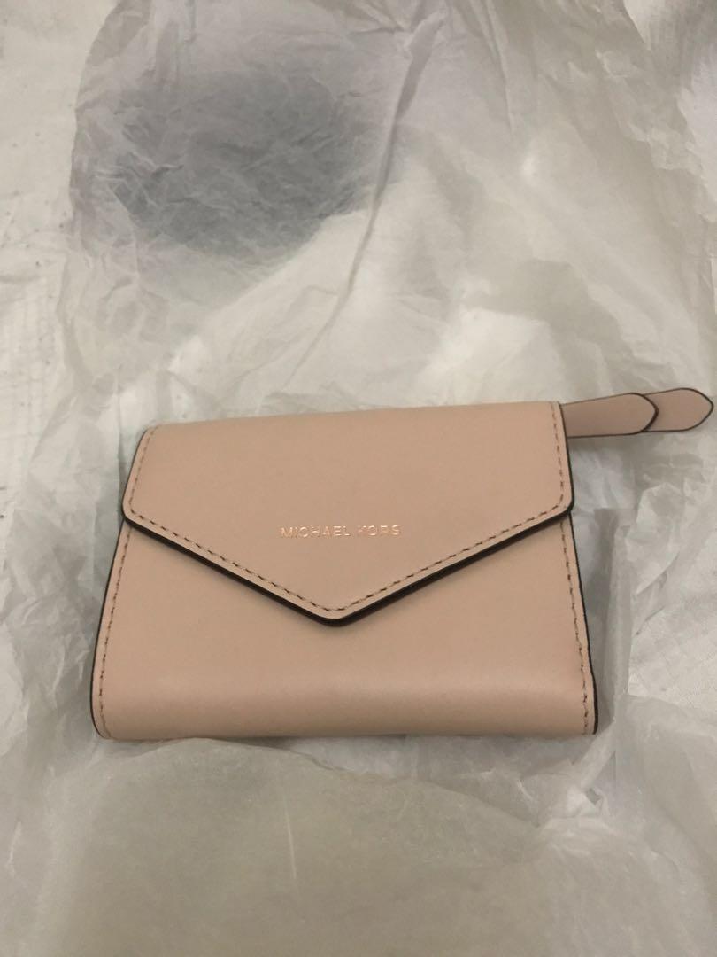 mk small leather envelope wallet