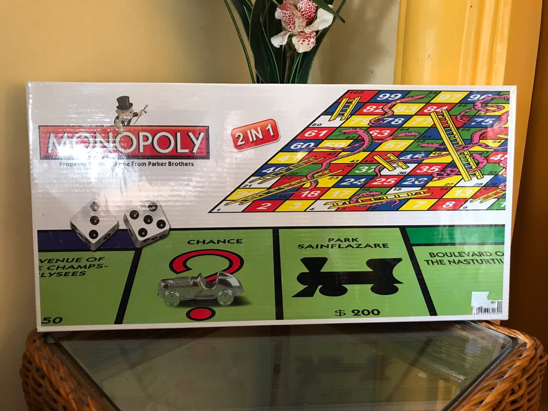 MONOPOLY AND SNAKES & LADDERS (2in1), Hobbies & Toys, Toys & Games on
