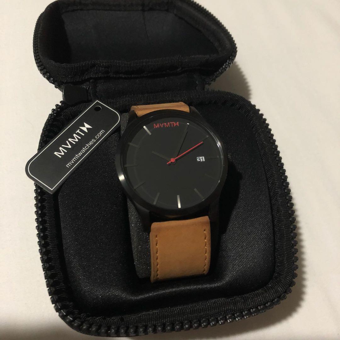 Mvmt Classic 1st Black Watch Genuine Leather Fesyen Pria Jam Tangan Di Carousell