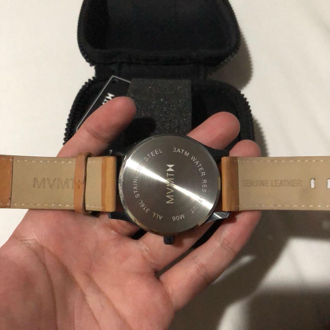 Mvmt Classic 1st Black Watch Genuine Leather Fesyen Pria Jam Tangan Di Carousell