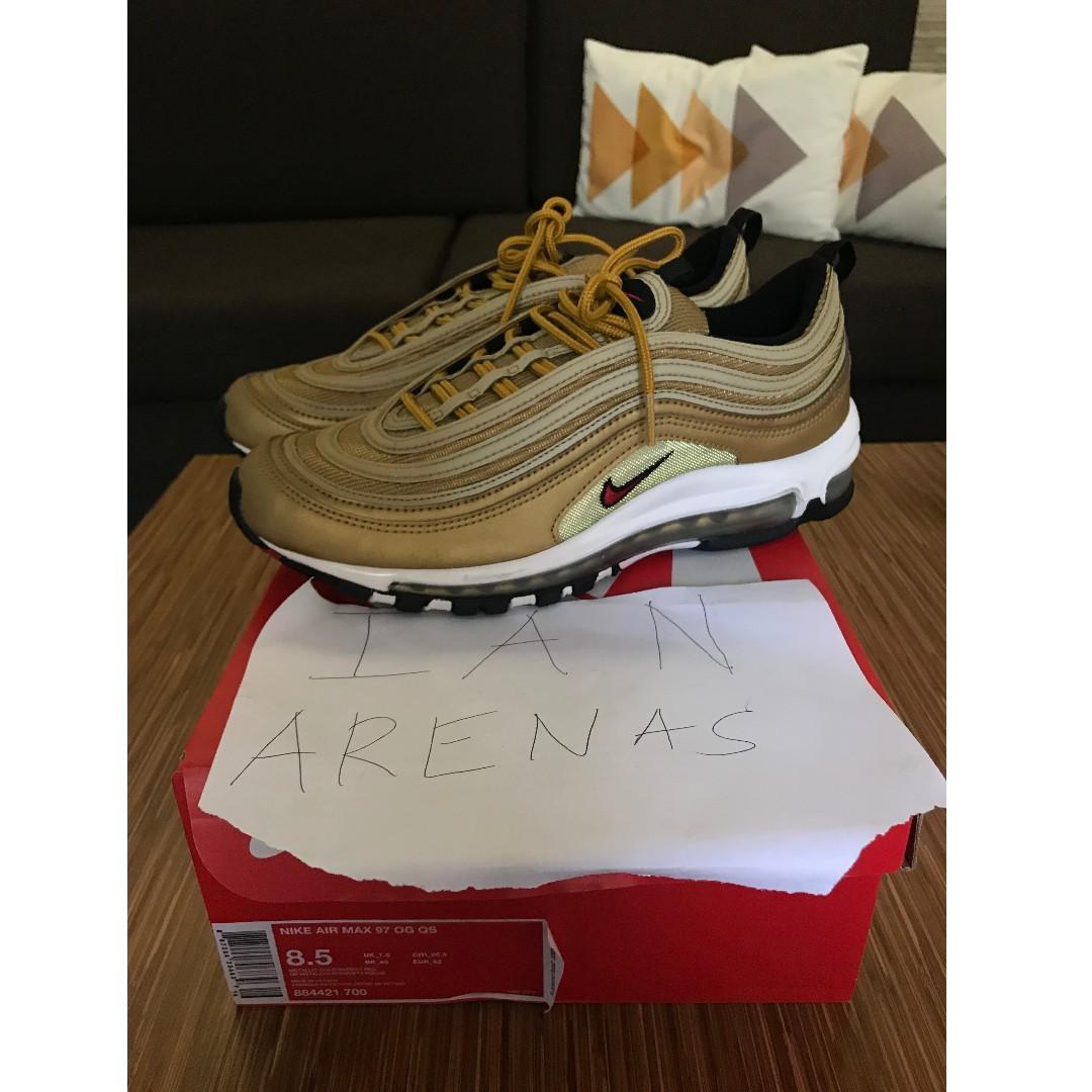 nike 97 gold metallic