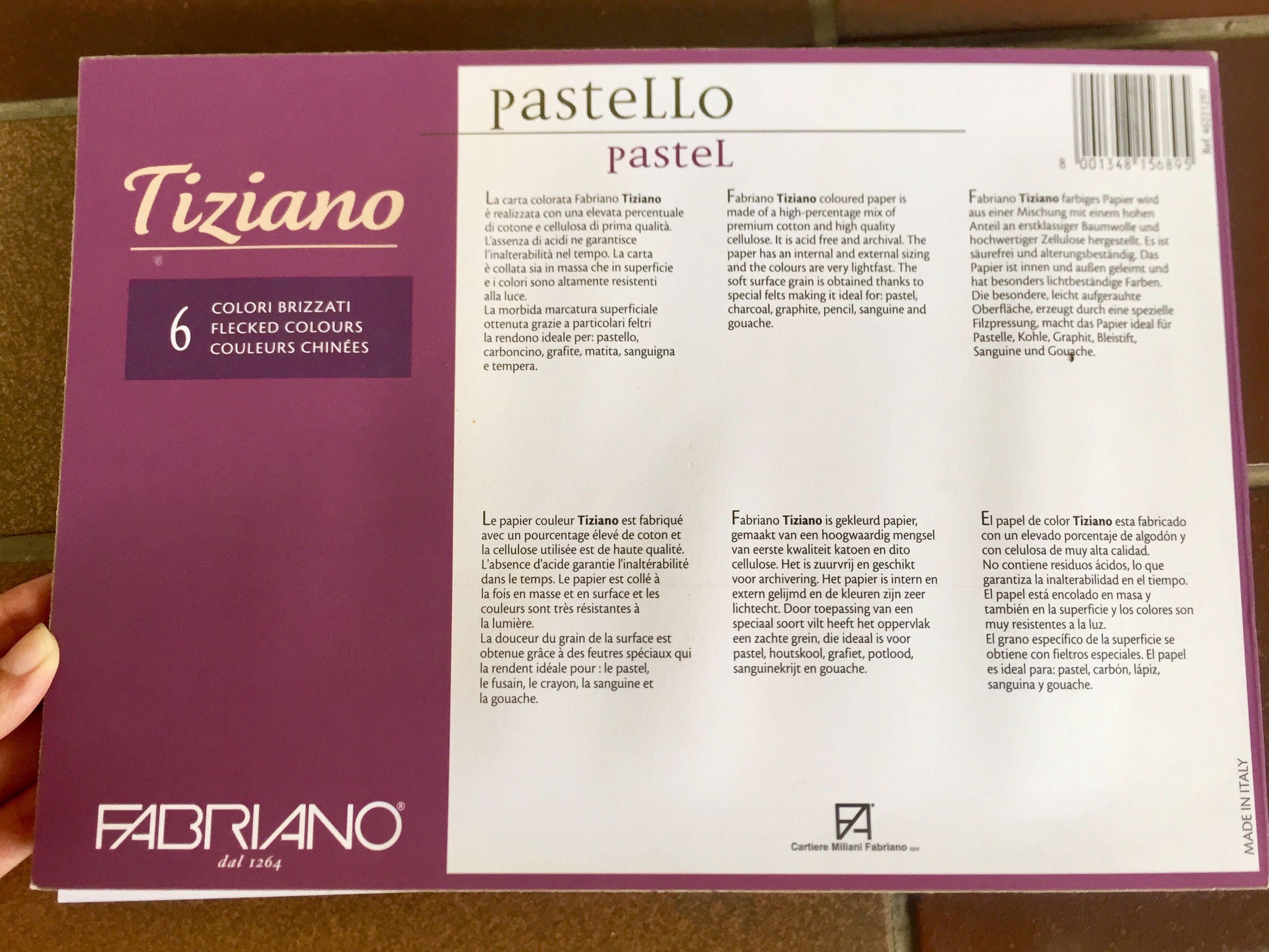 Pastello Pastel Paper Fabriano Tiziano Books Stationery
