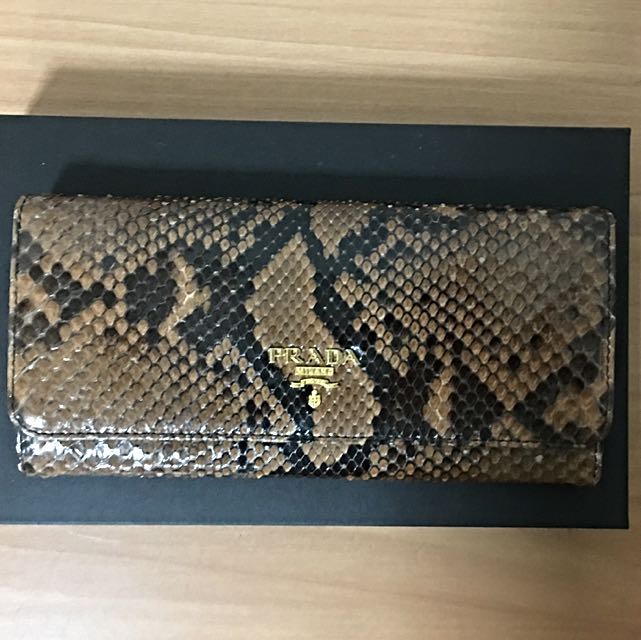PL Exotic Snake Skin Prada Wallet, Luxury, Bags & Wallets on Carousell