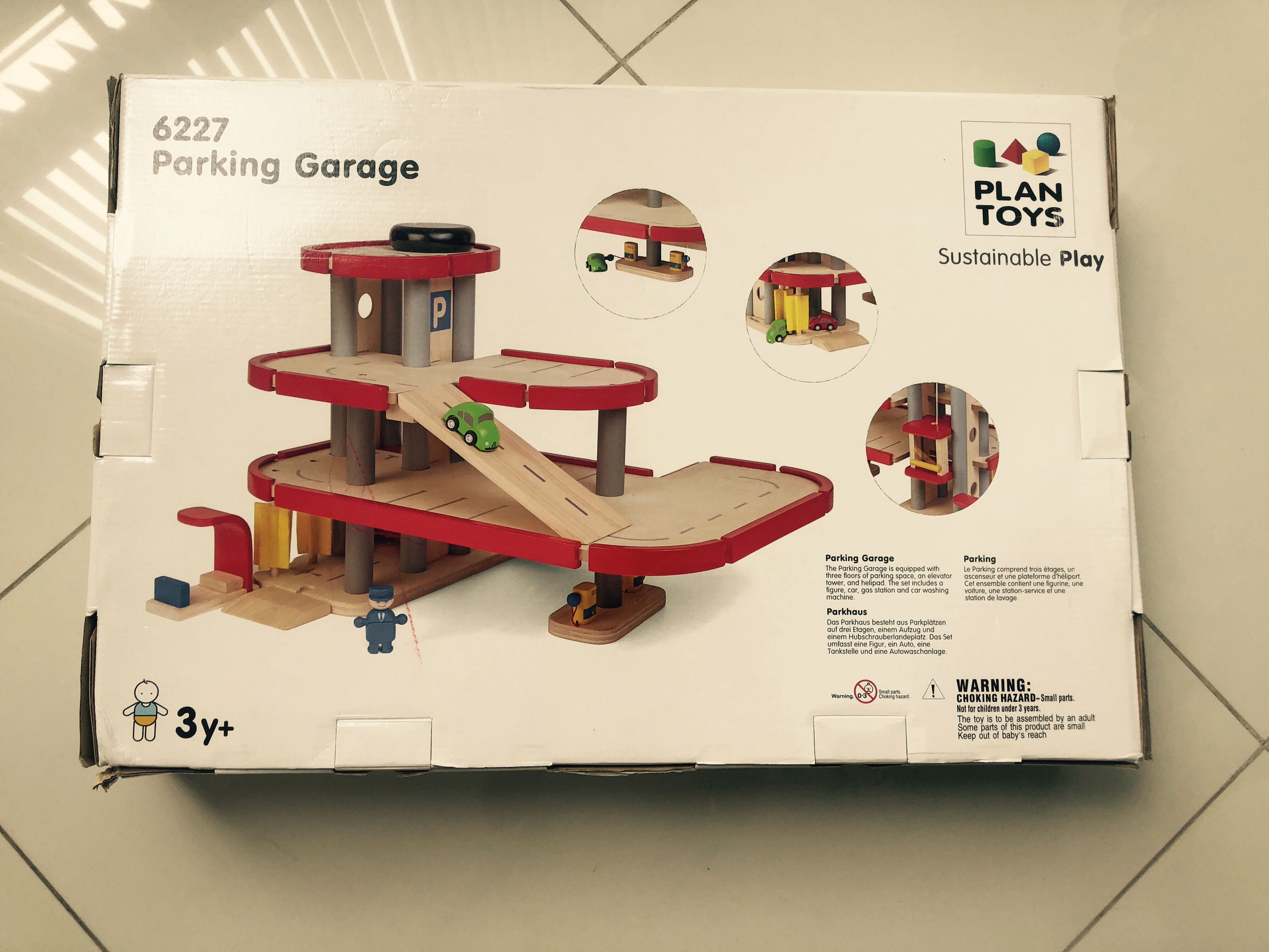 Plan Toys Parking Garage Sustainable Wood Babies Kids Toys