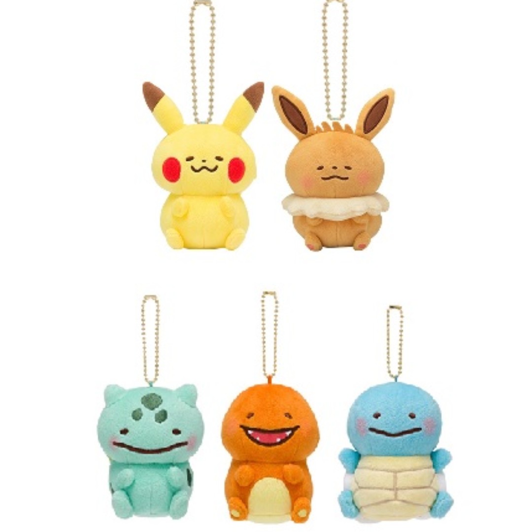 Pokemon Center Exclusive Pokemon Yurutto Series Vol 2 Pikachu Eevee Squirtle Bulbasaur Charmander Mascot Keychain Plush Pre Order Entertainment J Pop On Carousell