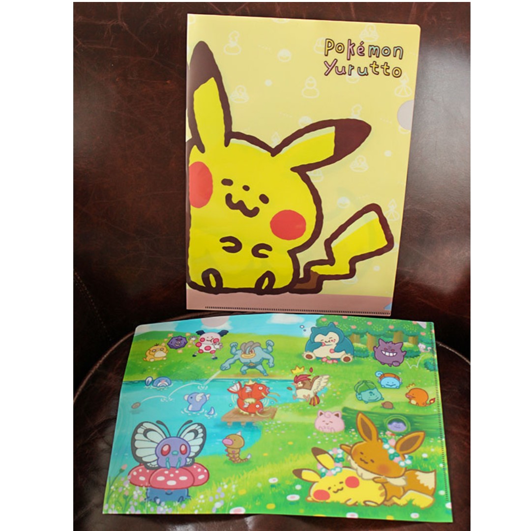 Pokemon Center Exclusive Pokemon Yurutto Series Vol 2 Pikachu Eevee Clearfile 2pcs Set Pre Order Entertainment J Pop On Carousell