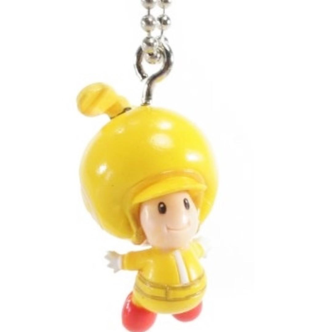 Propeller Yellow Toad Figure Keychain New Super Mario Bros Wii by