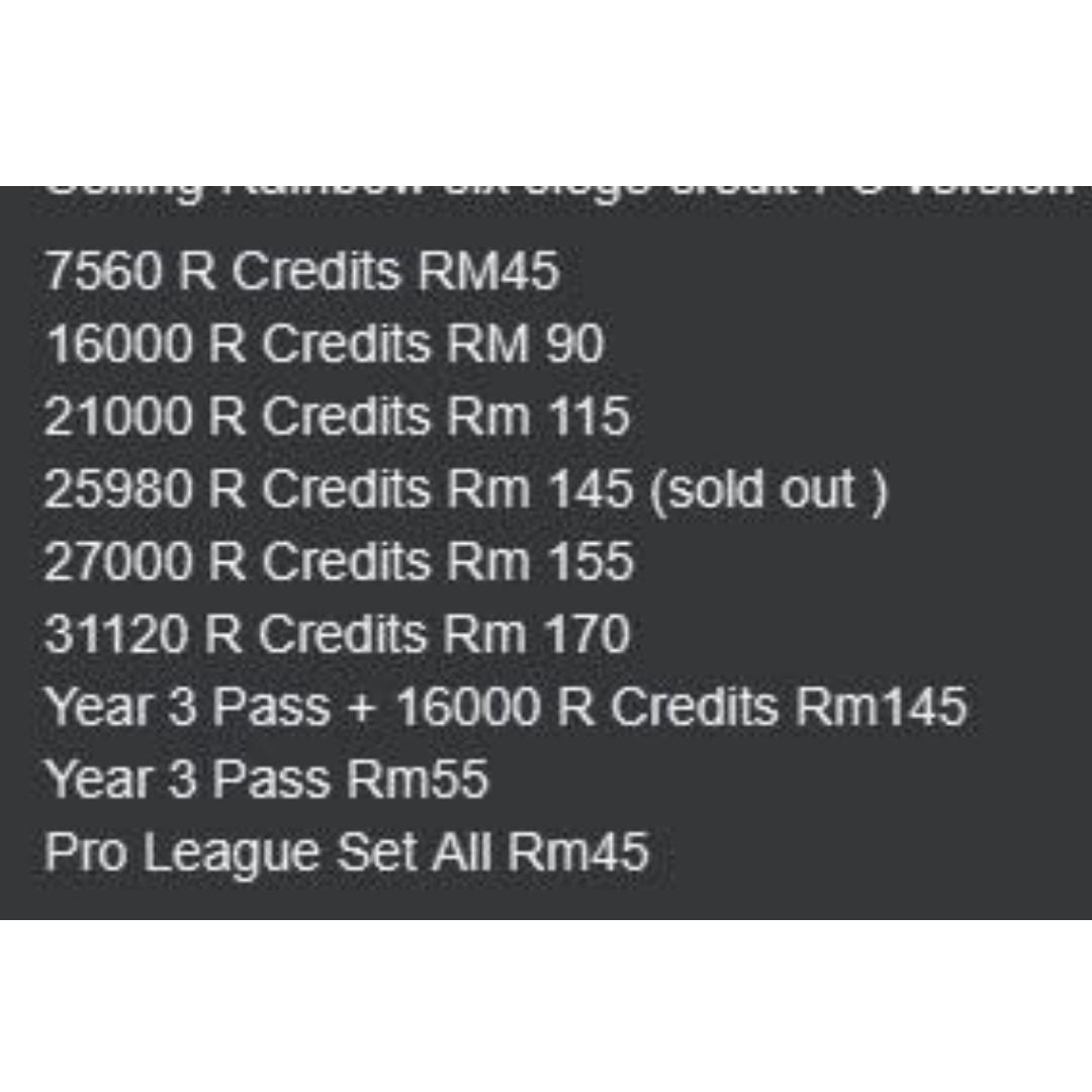 Cheap r6 2025 credits pc