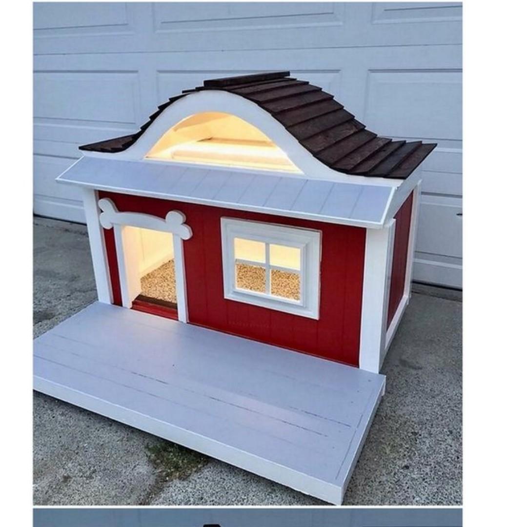 Rumah Anjing Kucing Model Eropa Mewah Bahan Multiplek Hpl Home