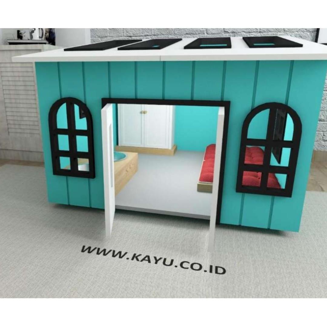 Rumah Anjing Kucing Model Eropa Mewah Lucu Bahan kuat