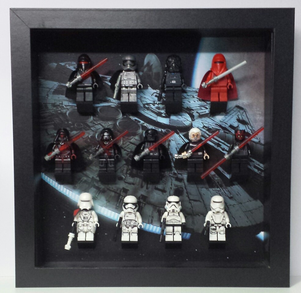 star wars lego figures framed