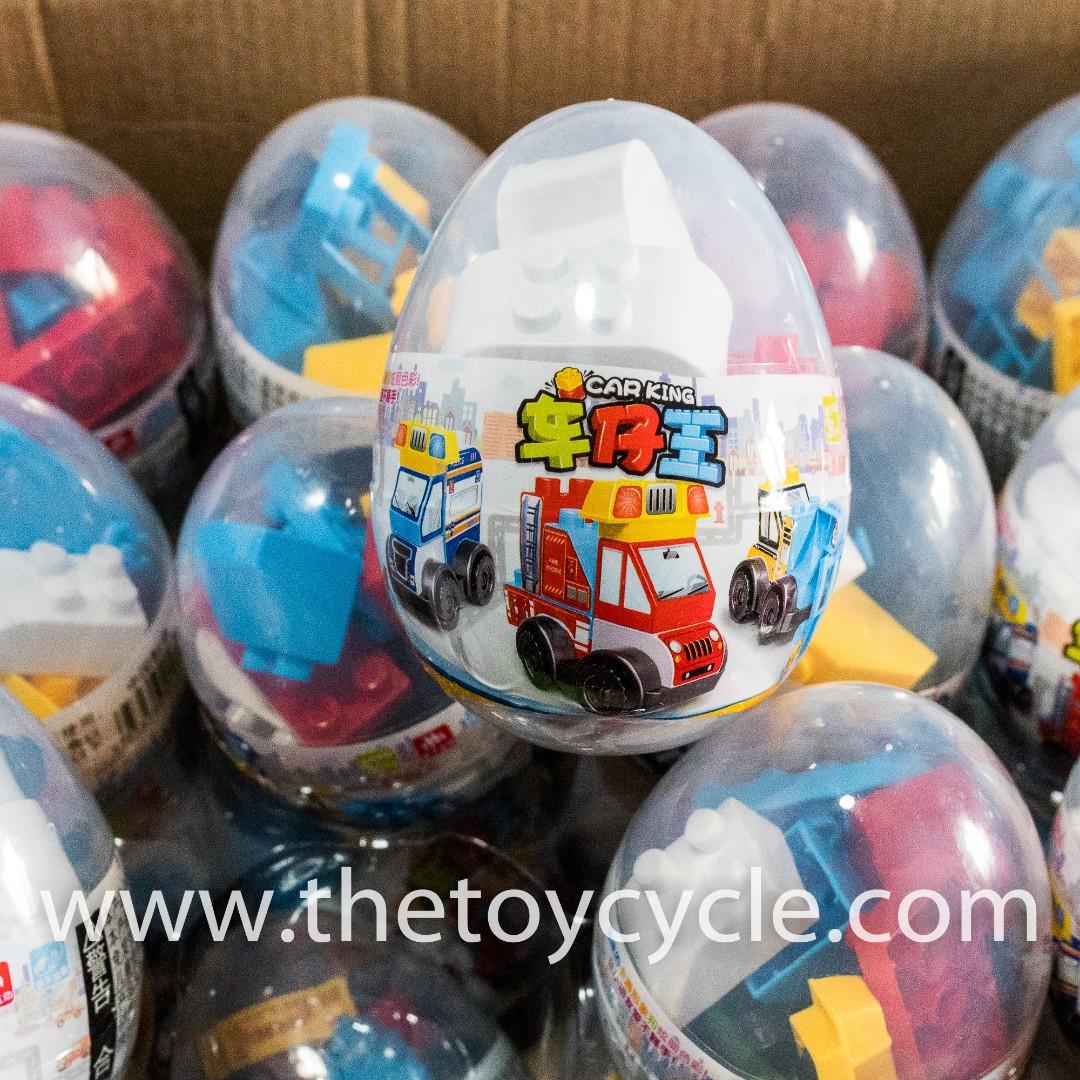 Surprise Eggs Car Vehicles lego Blocks Police Fire Fighting Construction