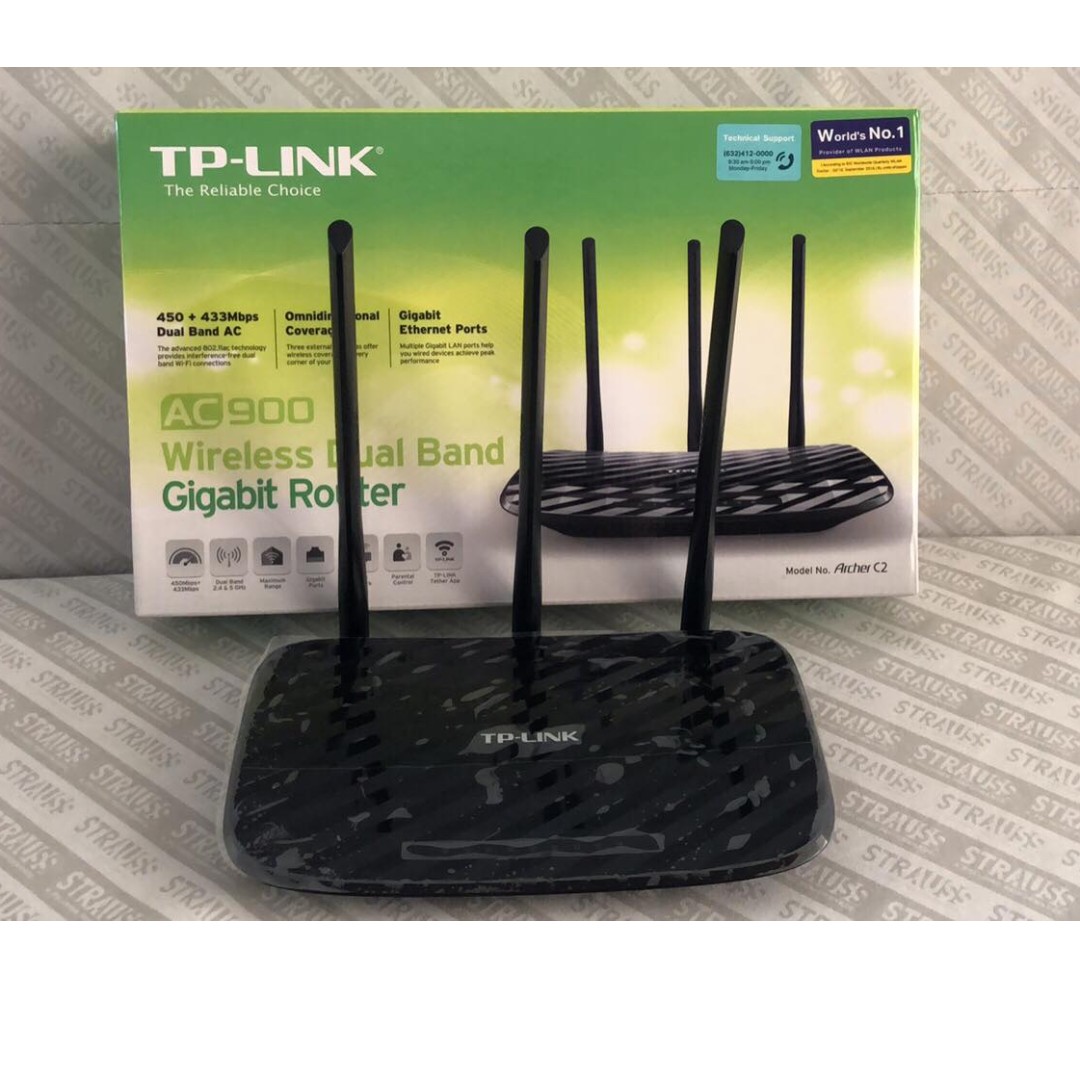 Tplink Archer C2 Ac900 Wireless Dual Band Gigabit Router Electronics Computers Others On Carousell